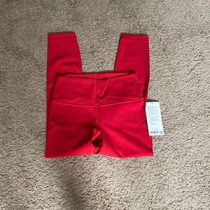 Lululemon Wunder Under HR Tight 25 Red New with Tags